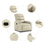 Fauteuil Kunstleer Kleurig Crème