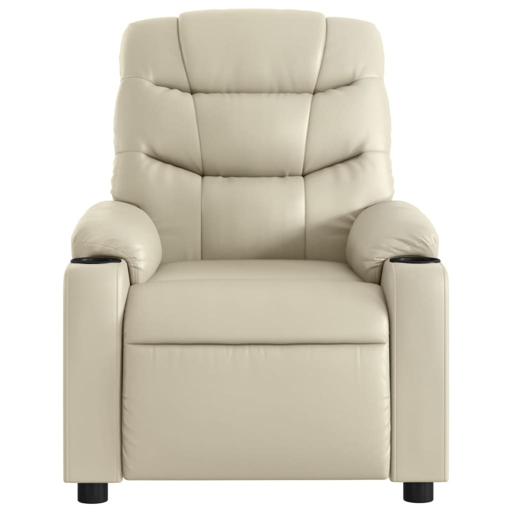 Fauteuil Kunstleer Kleurig Crème