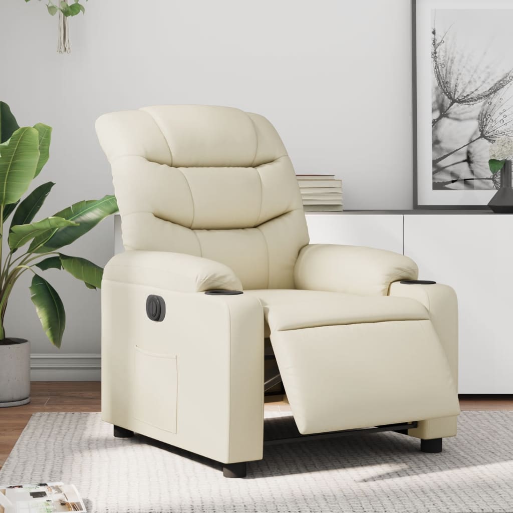 Fauteuil Kunstleer Kleurig Crème