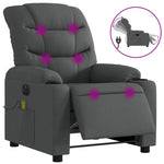 Massagestoel Stof Donkergrijs