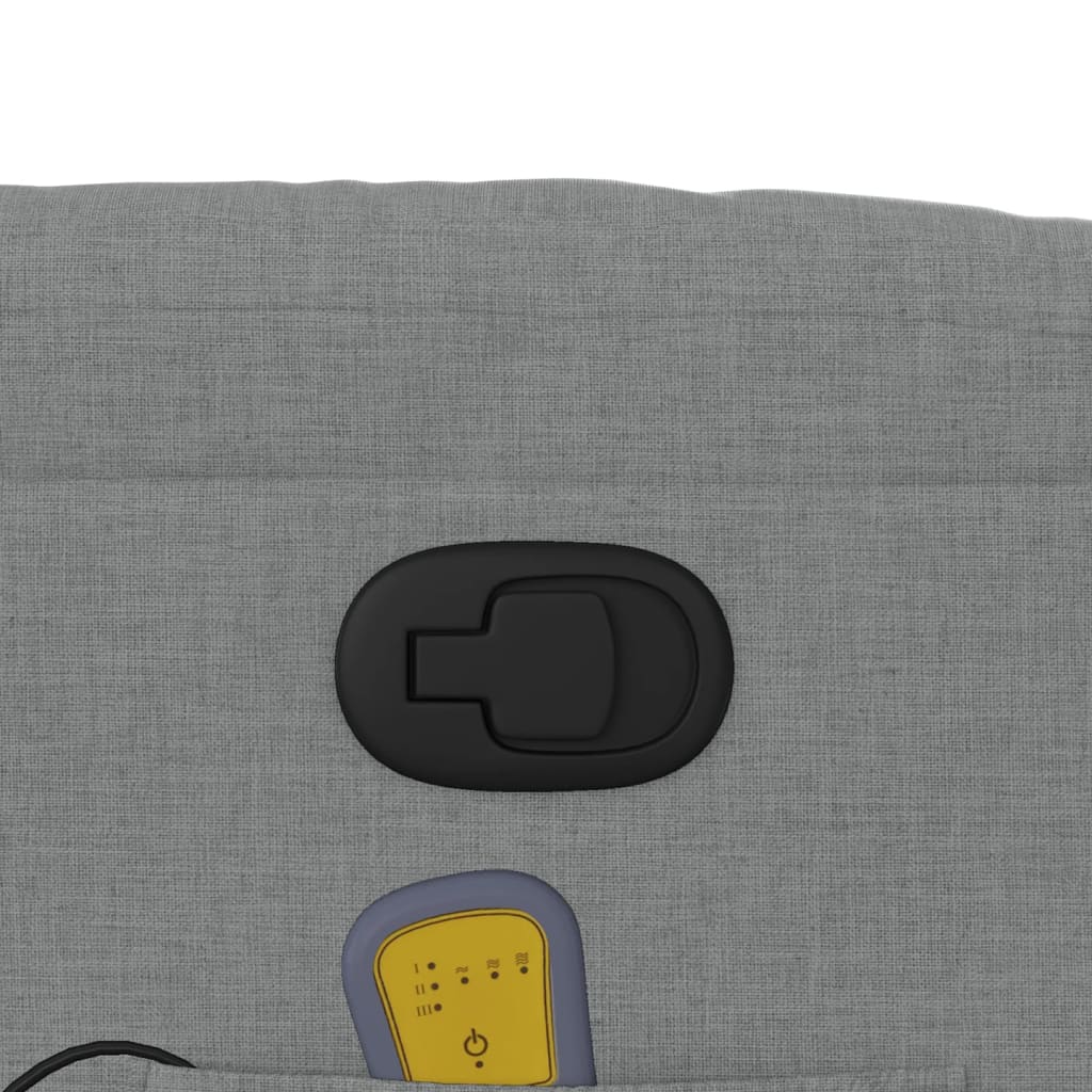 Sta-Op-Massagestoel Verstelbaar Stof Lichtgrijs