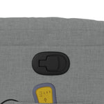 Sta-Op-Massagestoel Verstelbaar Stof Lichtgrijs