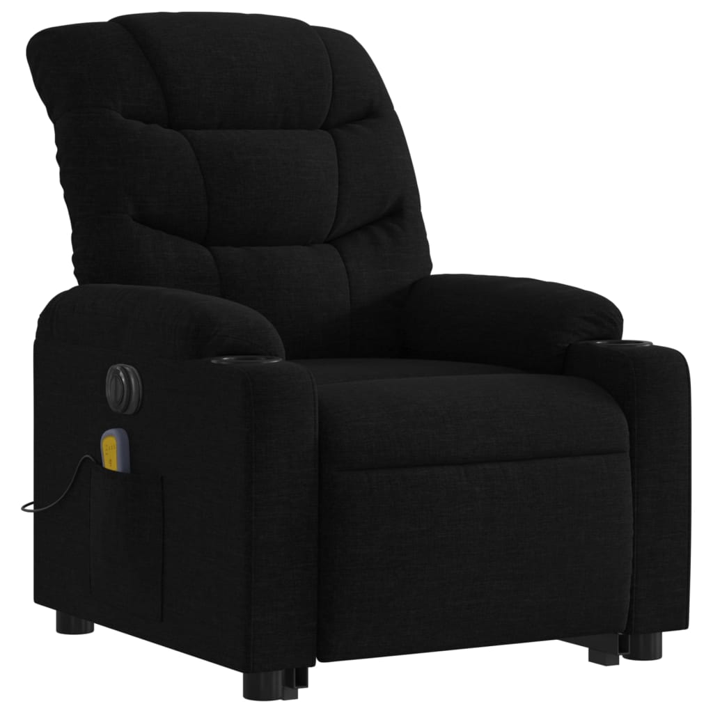 Sta-Op-Massagestoel Stof Zwart