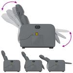 Sta-Op-Massagestoel Elektrisch Kunstleer Grijs