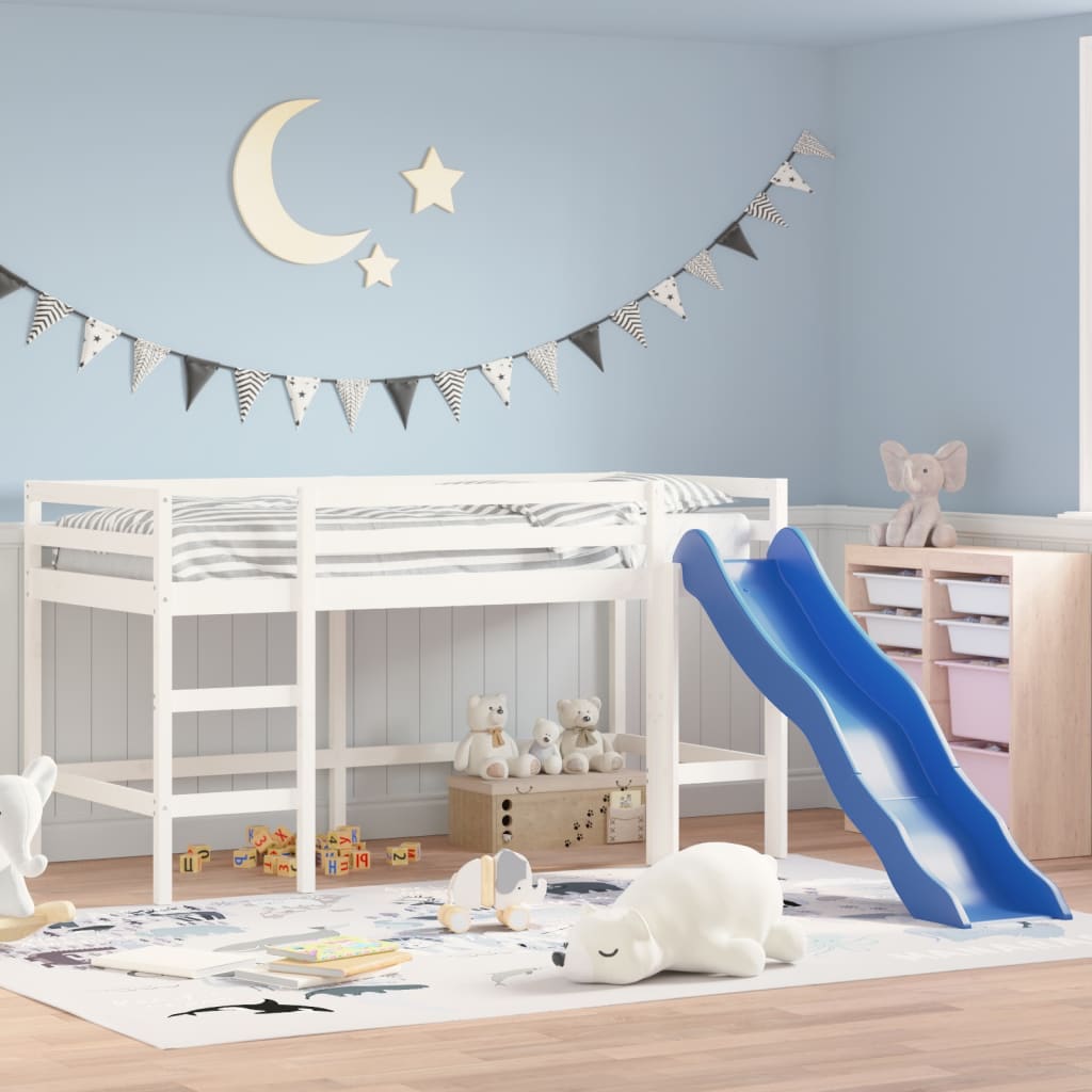 Kinderhoogslaper Met Glijbaan Grenenhout