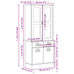 Hoge Kast Viken 80X40X190 Cm Massief Grenenhout
