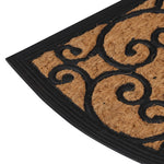 Deurmat Halfrond 45X75 Cm Rubber En Kokosvezel
