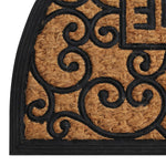 Deurmat Halfrond 45X75 Cm Rubber En Kokosvezel