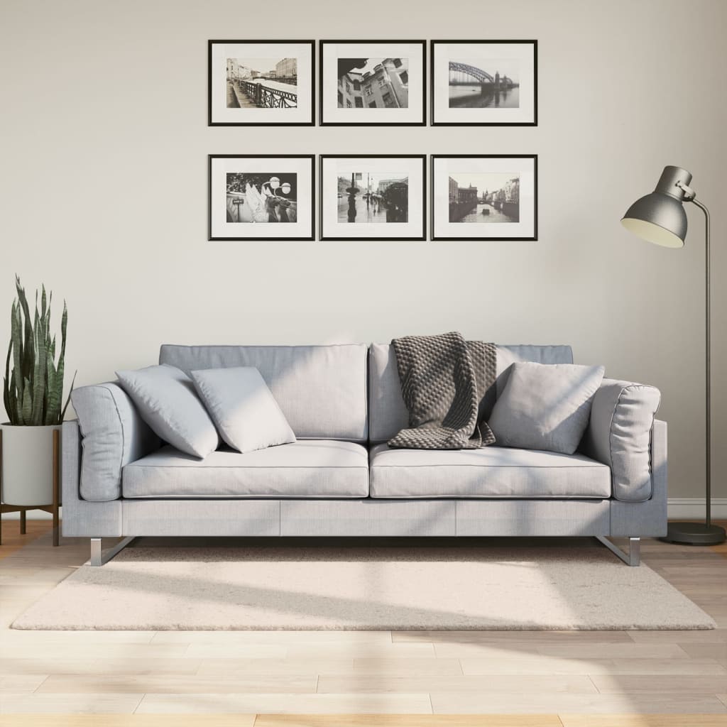 Vloerkleed Huarte Laagpolig Zacht Wasbaar Beige