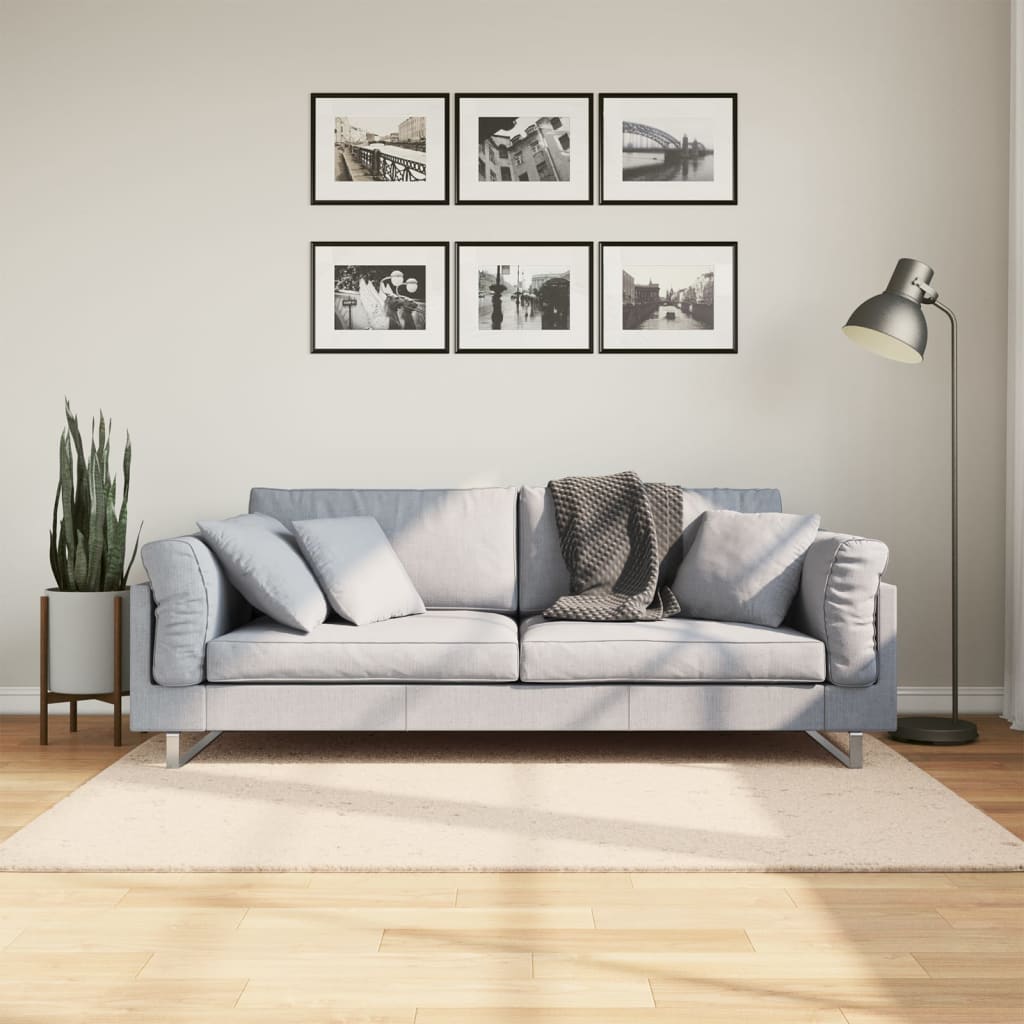 Vloerkleed Huarte Laagpolig Zacht Wasbaar Beige
