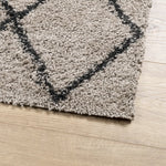 Vloerkleed Pamplona Shaggy Hoogpolig Beige En Antraciet