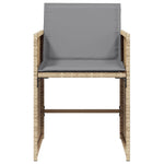 Tuinstoelen Met Kussens Poly Rattan Gemengd Beige