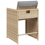 Tuinstoelen Met Kussens Poly Rattan Gemengd Beige