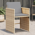 Tuinstoelen Met Kussens Poly Rattan Gemengd Beige