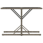 3-Delige Bistroset Met Kussens Poly Rattan Grijs