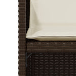 3-Delige Bistroset Met Kussens Poly Rattan Bruin