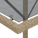 3-Delige Bistroset Met Kussens Poly Rattan Beige