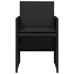 5-Delige Tuinset Met Kussens Poly Rattan Zwart