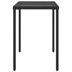 5-Delige Tuinset Met Kussens Poly Rattan Zwart