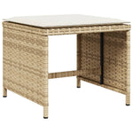 5-Delige Tuinset Met Kussens Poly Rattan Beige