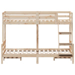 Stapelbed Massief Grenenhout 90X200/120X200 Cm