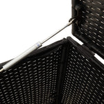 Tuinbox Met Wielen 283 L Poly Rattan Zwart