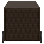 Tuinbox Met Wielen 190 L Poly Rattan Bruin