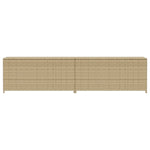 Tuinbox Met Wielen 469 L Poly Rattan Gemengd Beige