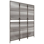 Kamerscherm 3 Panelen Poly Rattan Bruin