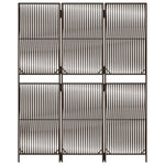 Kamerscherm 3 Panelen Poly Rattan Bruin