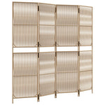 Kamerscherm 4 Panelen Poly Rattan Beige
