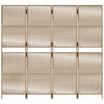 Kamerscherm 4 Panelen Poly Rattan Beige