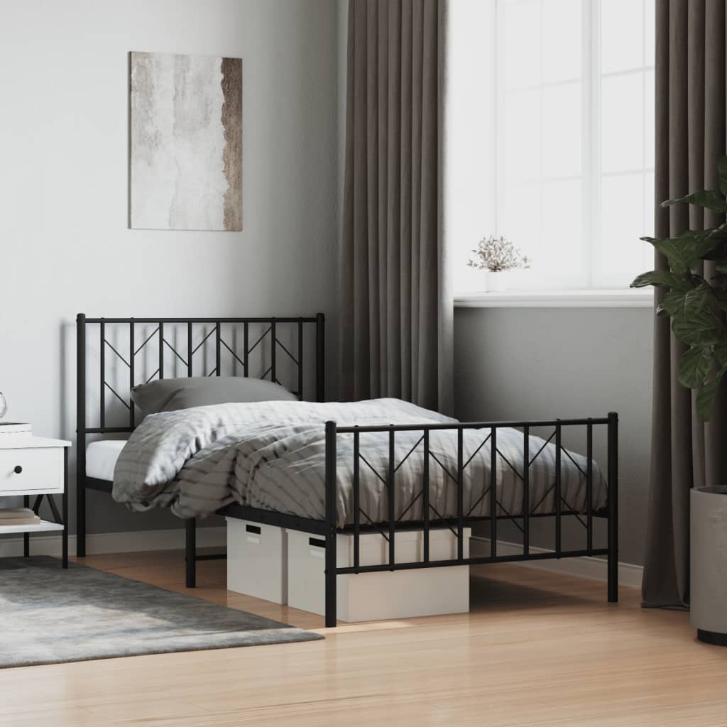 Bedframe Met Hoofd- En Voeteneinde Metaal