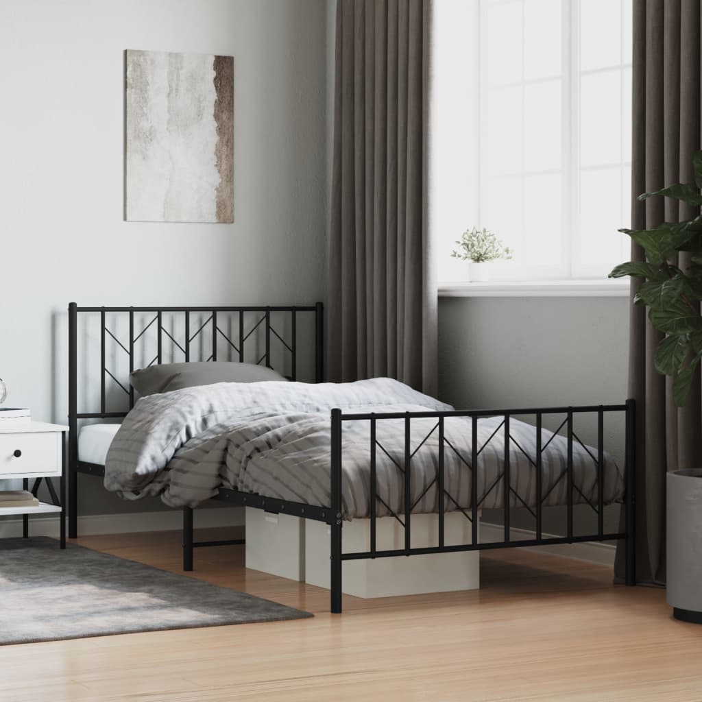 Bedframe Met Hoofd- En Voeteneinde Metaal