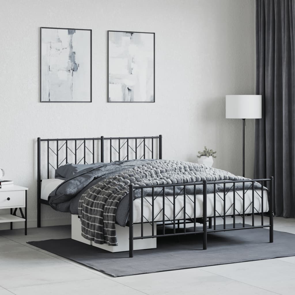 Bedframe Met Hoofd- En Voeteneinde Metaal