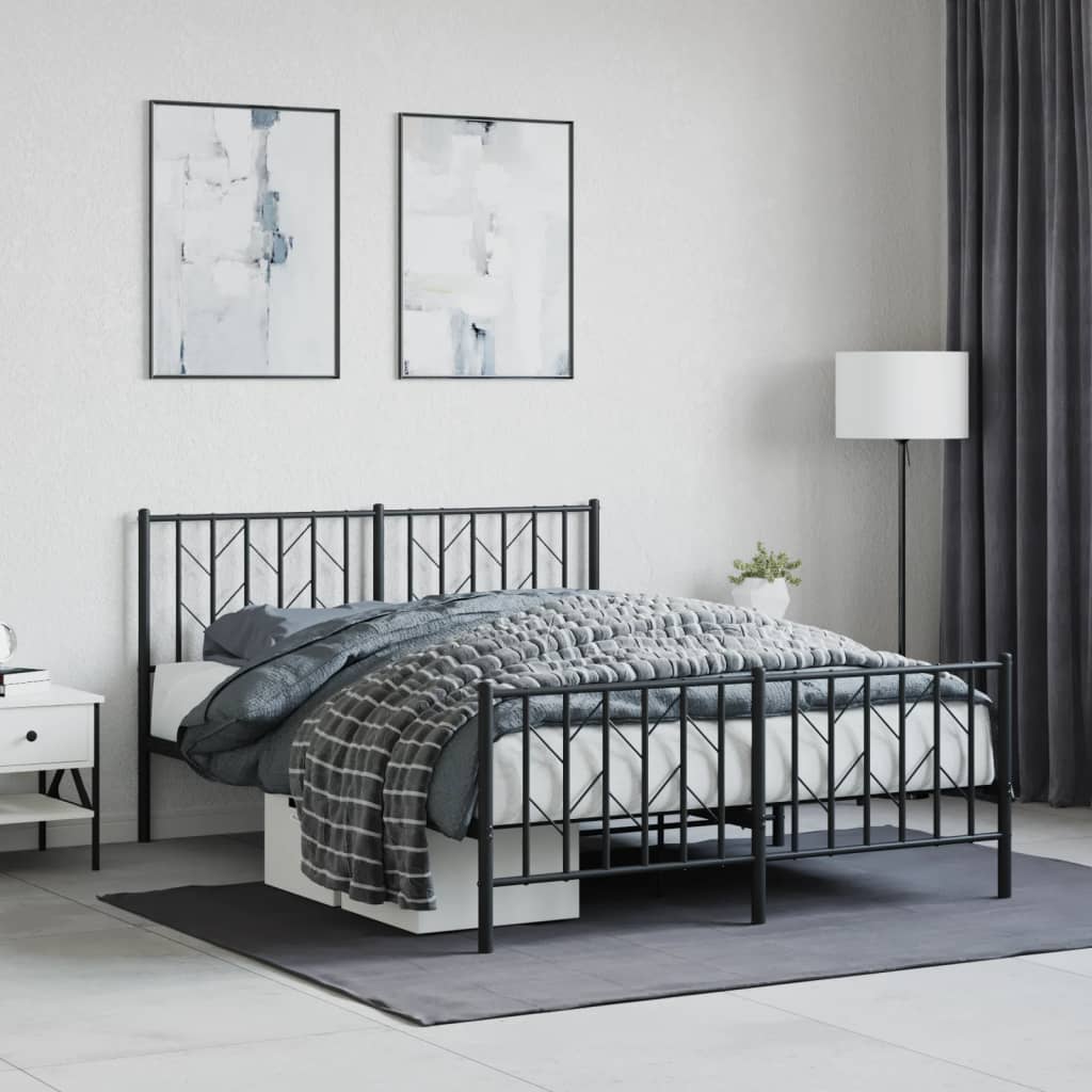 Bedframe Met Hoofd- En Voeteneinde Metaal