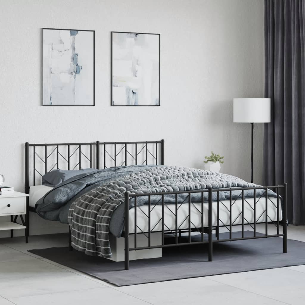 Bedframe Met Hoofd- En Voeteneinde Metaal