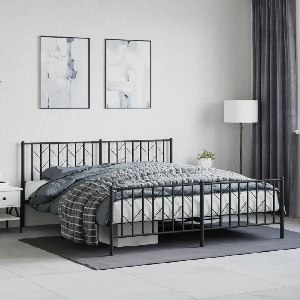 Bedframe Met Hoofd- En Voeteneinde Metaal