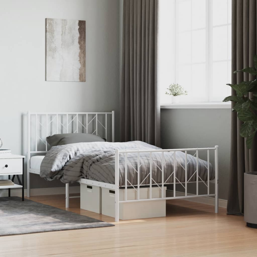Bedframe Met Hoofd- En Voeteneinde Metaal