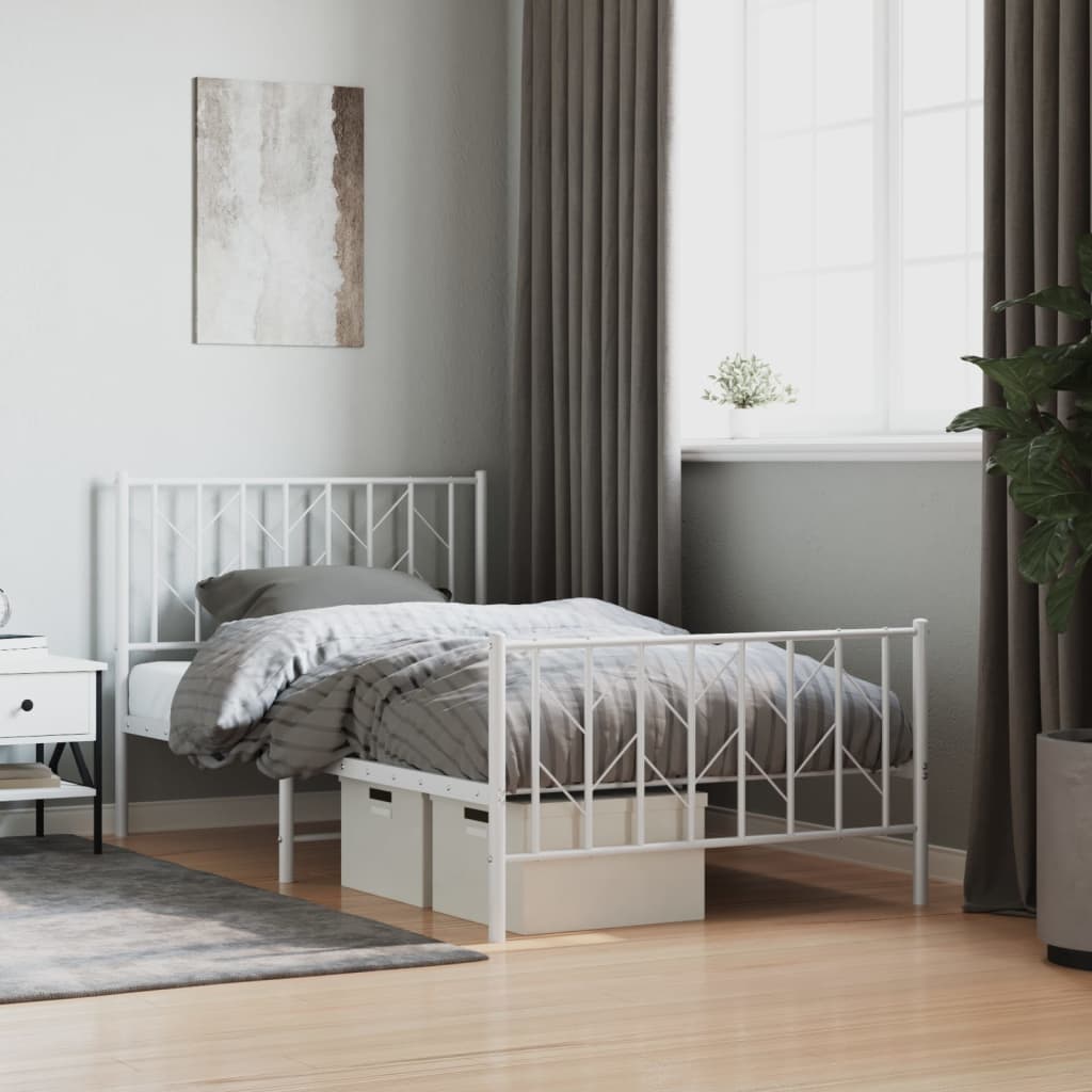 Bedframe Met Hoofd- En Voeteneinde Metaal
