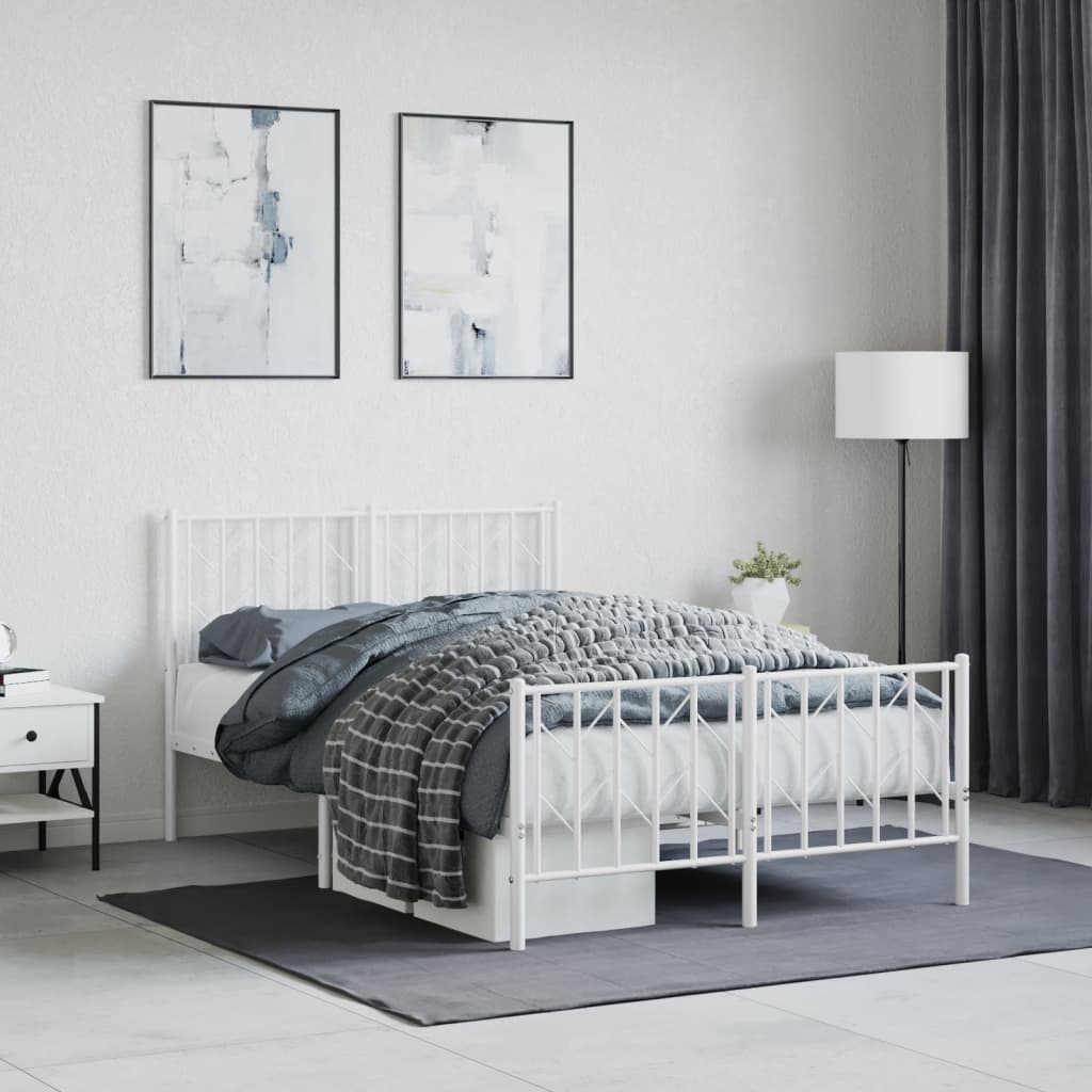 Bedframe Met Hoofd- En Voeteneinde Metaal