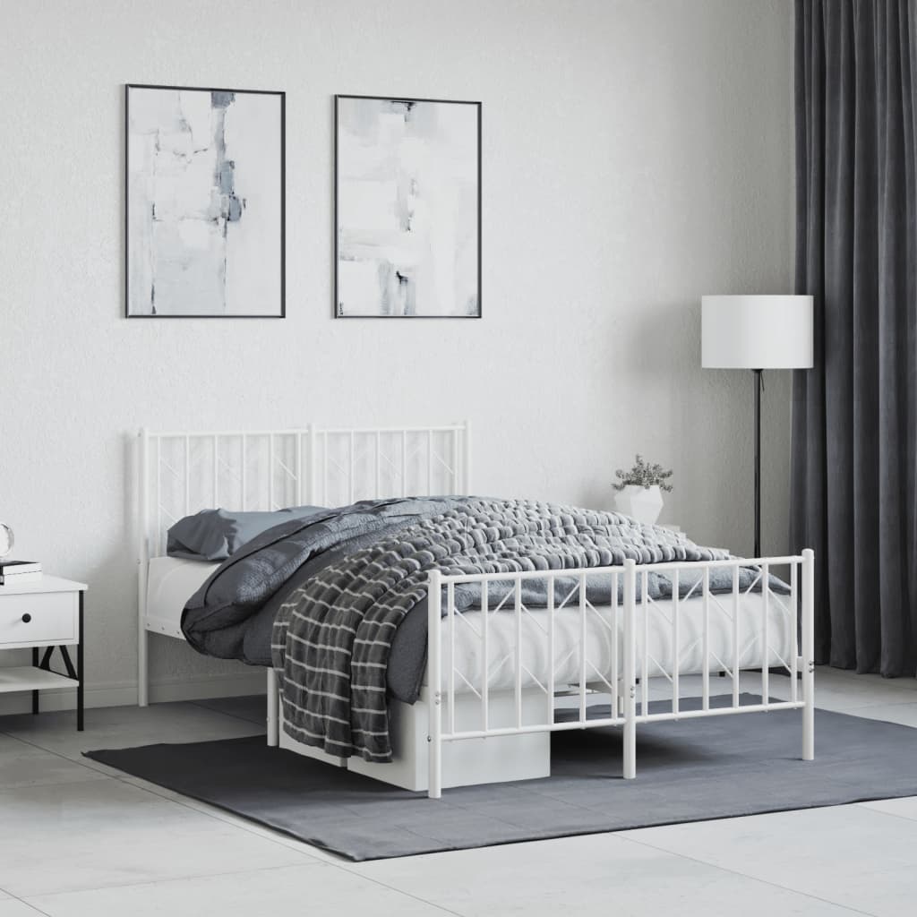 Bedframe Met Hoofd- En Voeteneinde Metaal