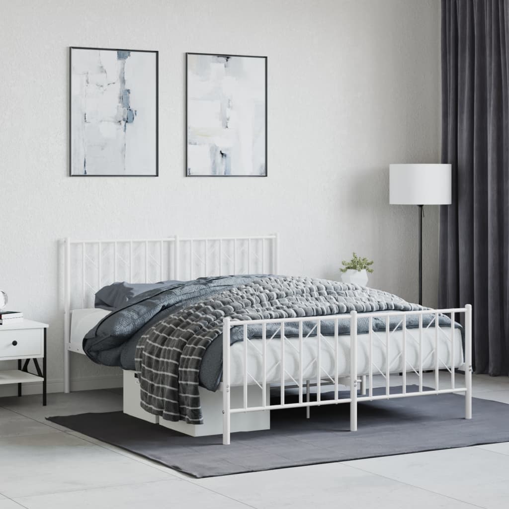 Bedframe Met Hoofd- En Voeteneinde Metaal