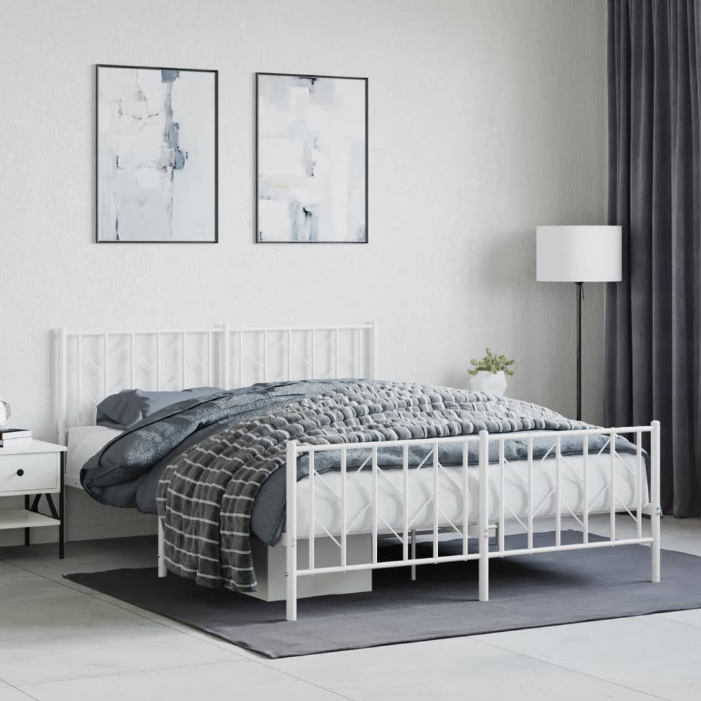 Bedframe Met Hoofd- En Voeteneinde Metaal