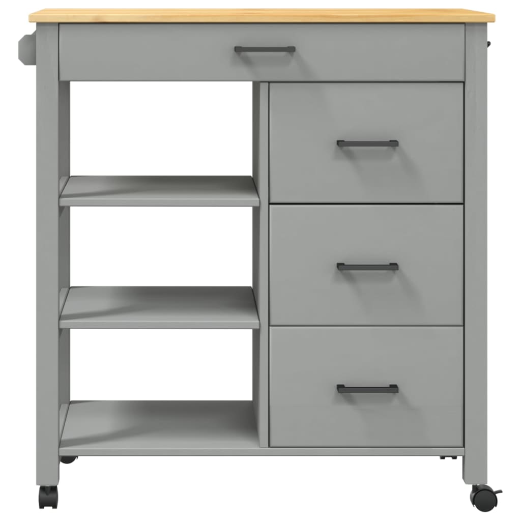 Keukentrolley Monza 84X40X90 Cm Massief Grenenhout