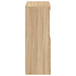 Bijzetkast Met Led-Verlichting Bewerkt Hout Kleurig