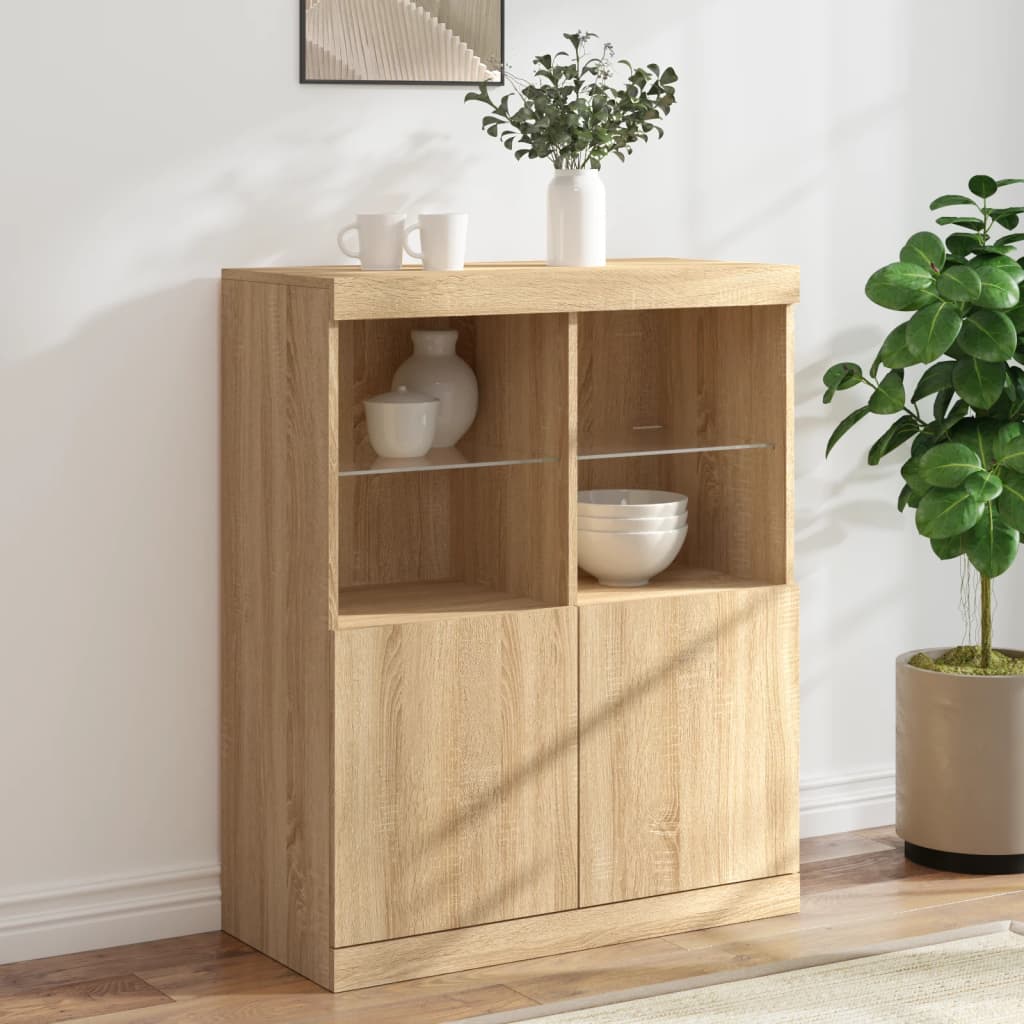 Dressoir Met Led-Verlichting 81X37X100 Cm