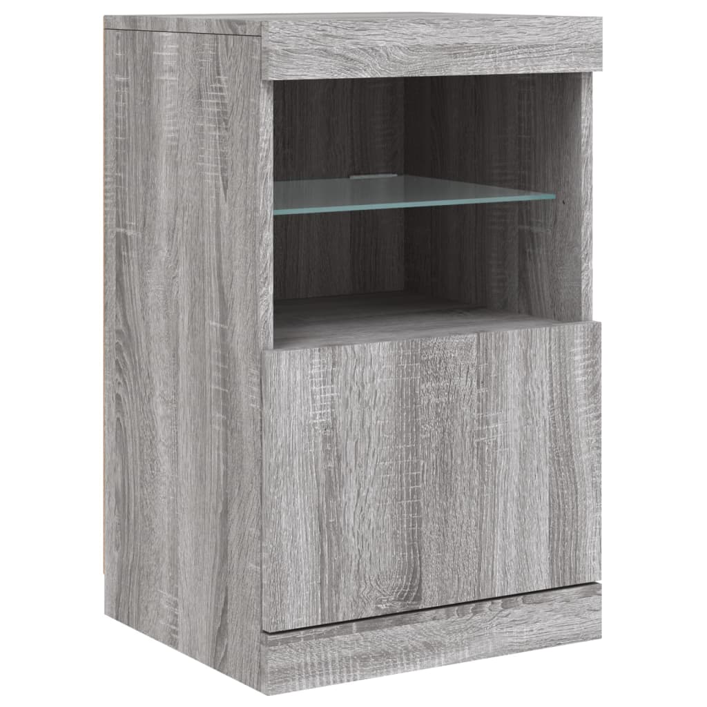 Dressoir Met Led-Verlichting 41X37X67 Cm Eiken