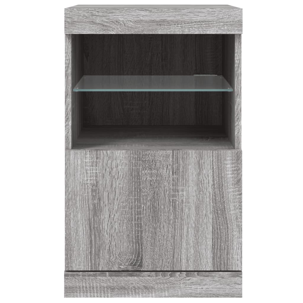 Dressoir Met Led-Verlichting 41X37X67 Cm Eiken