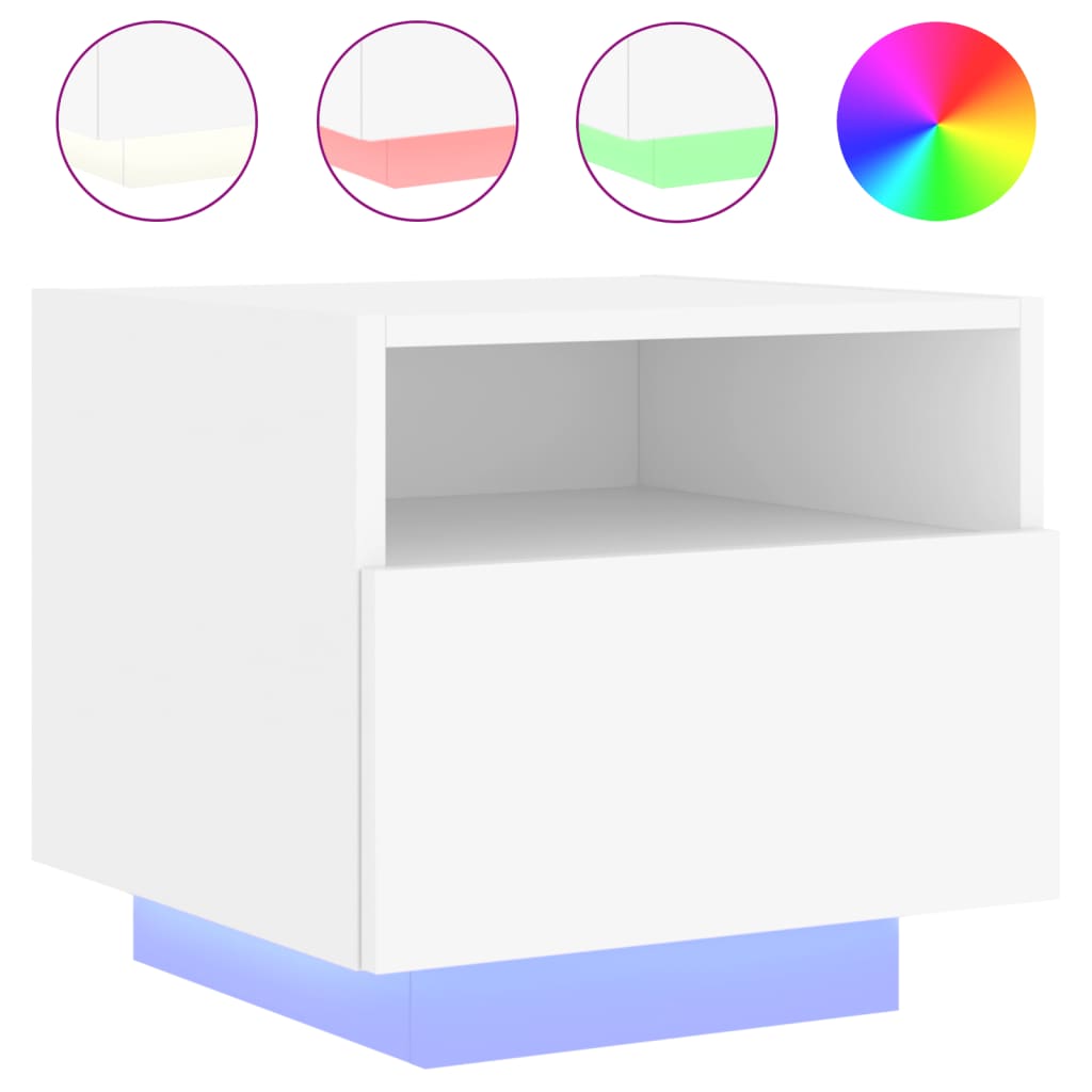 Nachtkastjes Met Led-Verlichting 40X39X37 Cm